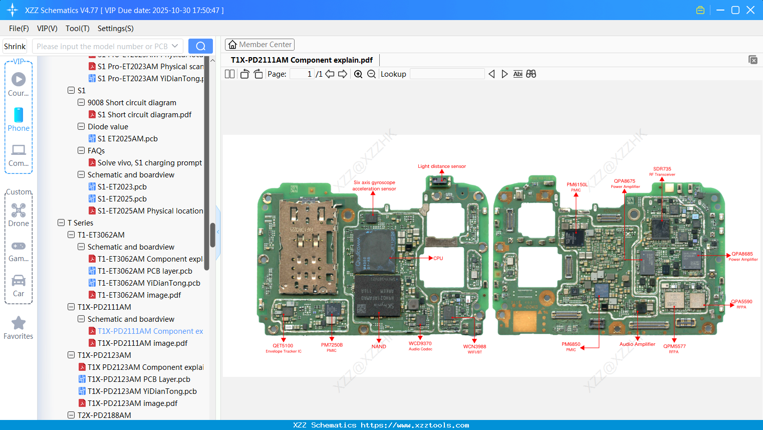 VIVO T1X-PD2111AM Component Explain